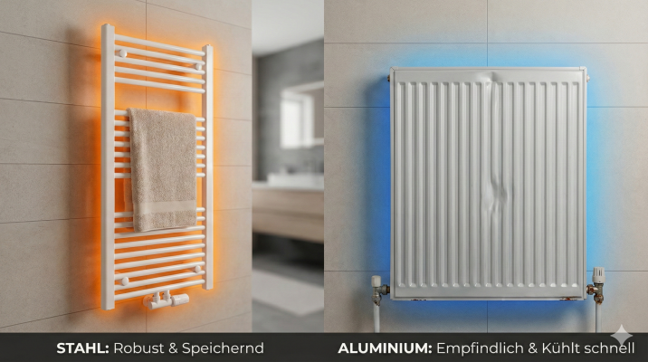 Stahl vs. Aluminium Heizkörper: Welches Material heizt schneller auf?
