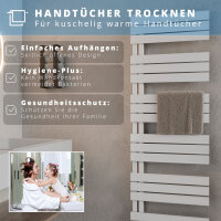 ROTHLER Elektrischer Design Handtuchheizkörper Badheizkörper Weiß 50 x 115 cm