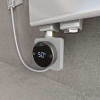Handtuchheizkörper elektrisch seitlich offen 60x164 cm Weiß, mit Thermoflüssigkeit