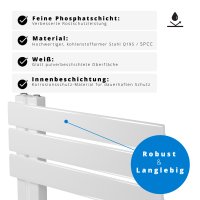 Handtuchheizkörper elektrisch seitlich offen 60x164 cm Weiß, mit Thermoflüssigkeit