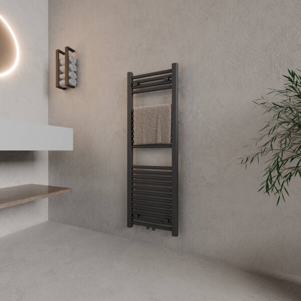 ROTHLER Handtuchheizkörper Badheizkörper Handtuchwärmer Mittelanschluss Anthrazit 50 x 120 cm