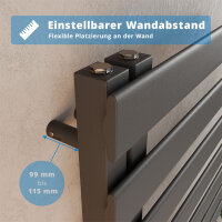 ROTHLER Premium Handtuchheizkörper Badheizkörper Anthrazit 50 x 140 cm