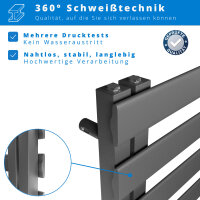 ROTHLER Premium Handtuchheizkörper Badheizkörper Anthrazit 50 x 140 cm
