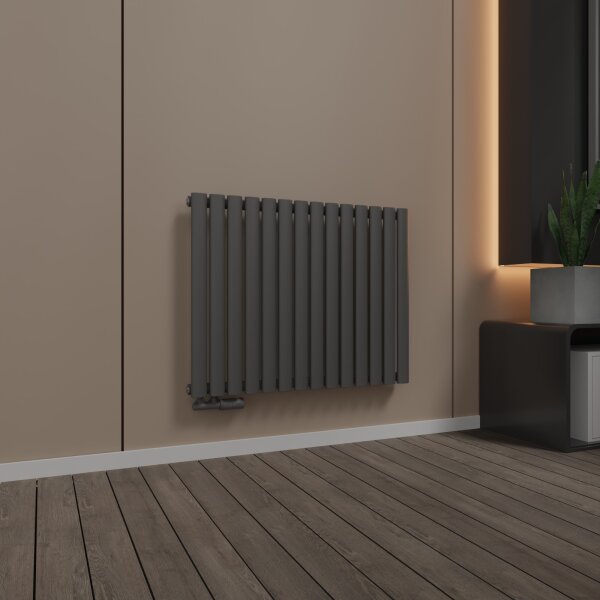 ROTHLER Paneelheizkörper Horizontal Einlagig Anthrazit 82,6 x 63,5 cm mit Multiblock