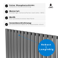 ROTHLER Paneelheizkörper Horizontal Einlagig Anthrazit 82,6 x 63,5 cm mit Multiblock