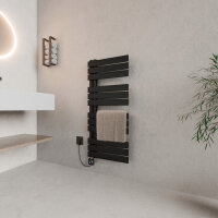 ROTHLER Elektrischer Design Handtuchheizkörper Badheizkörper Schwarz 50 x 115 cm