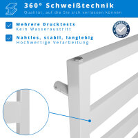 ROTHLER Elektrischer Design Badheizkörper Zigzag-Form Weiß 50 x 134 cm