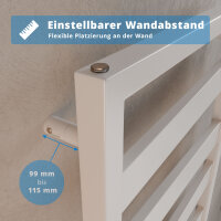 ROTHLER Elektrischer Design Badheizkörper Zigzag-Form Weiß 50 x 134 cm