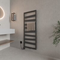 ROTHLER Elektrischer Design Badheizkörper Zigzag-Form Anthrazit 50 x 134 cm