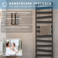 ROTHLER Elektrischer Design Badheizkörper Zigzag-Form Anthrazit 50 x 134 cm