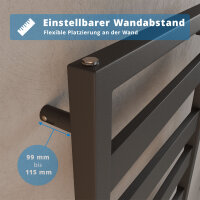 ROTHLER Elektrischer Design Badheizkörper Zigzag-Form Anthrazit 50 x 134 cm