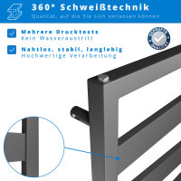 ROTHLER Design Badheizkörper Zigzag-Form Anthrazit 50 x 182 cm