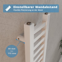 ROTHLER Design-Handtuchleiter Heizkörper Weiß 20 x 100 cm