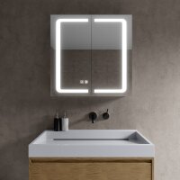 Beleuchteter Badezimmer Spiegelschrank 65 x 65 cm