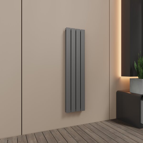 Paneelheizkörper vertikal doppellagig 30x120 cm Anthrazit