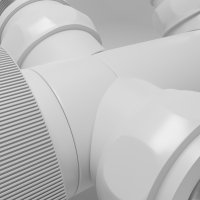 Thermostat-Ventilset Multiblock 2 in 1 Weiß schwenkbar