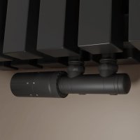 Thermostat-Ventilset Multiblock 2 in 1 Schwarz schwenkbar