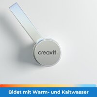 Creavit FE322 Taharet Hänge-WC spülrandlos Toilette mit integriertem Bidet inkl. Soft-Close Sitz