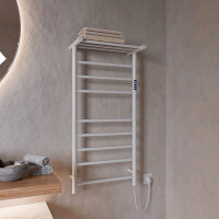 Standard Trockenheizkörper Badheizkörper elektrisch mit Handtuchablage oben weiss glänzend 50 x 100 cm