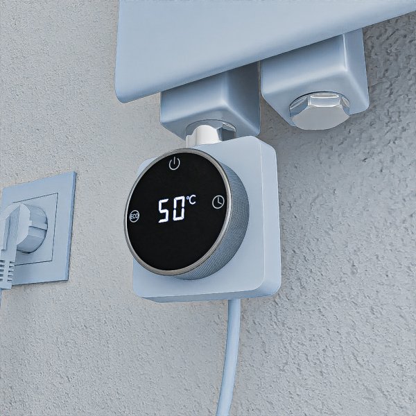 Heizstab Essential mit Thermostat Weiß 600 Watt
