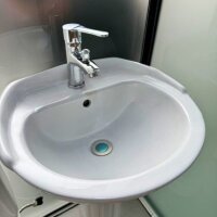 Mobile Duschkabine Dusche mit integrierter Toilette Waschbecken Duscharmatur 140 x 110 x 215 cm