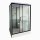 Mobile Duschkabine Dusche mit integrierter Toilette Waschbecken Duscharmatur 140 x 110 x 215 cm