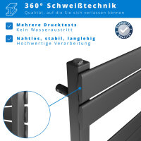 SALE ROTHLER Design Handtuchheizkörper Mittelanschluss Anthrazit 60 x 180 cm