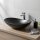 Aufsatzwaschbecken Waschtischbecken oval Schwarz 61,5 x 36 x 15,5 cm