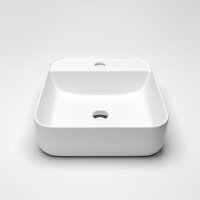Aufsatzwaschtisch Waschbecken quadratisch Weiß 40 x 40 x 11 cm