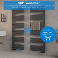 SALE ROTHLER Design Handtuchheizkörper Badheizkörper Anthrazit 60 x 164 cm