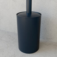 Toilettenbürstengarnitur Wandmonatge oder stehend schwarz edelstahl