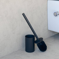 Toilettenbürstengarnitur Wandmonatge oder stehend schwarz edelstahl