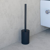 Toilettenbürstengarnitur Wandmontage oder stehend schwarz edelstahl