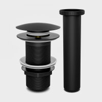 Ablaufgarnitur Push-Open Schwarz