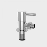 Eckventil 1/2" x 3/8" mit Quetschverschraubung Chrom