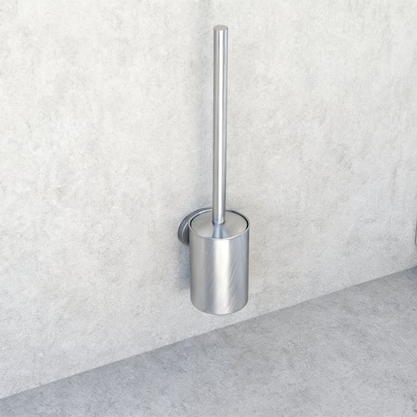 Toilettenbürstengarnitur Edelstahl Silber Wandmontage oder stehend