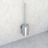 Toilettenbürstengarnitur Edelstahl Silber Wandmontage oder stehend