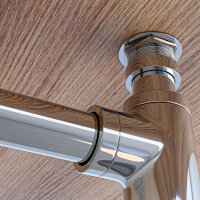 Waschbeckensiphon raumspar verstellbar Chrom