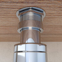 Waschbeckensiphon raumspar verstellbar Chrom