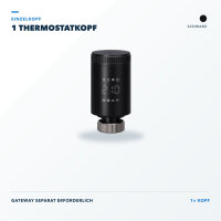 Heizkörperthermostat Smart Zigbee Schwarz Einzelkopf
