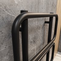 LOOP Design-Handtuchheizkörper 60x160 cm Schwarz für Zentralheizung