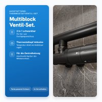 LOOP Design-Handtuchheizkörper 60x160 cm Schwarz für Zentralheizung
