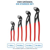 Wasserpumpenzangen-Set 4-teilig 7/10/12/16 Zoll Black Oxide