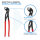 Wasserpumpenzangen-Set 4-teilig 7/10/12/16 Zoll Black Oxide