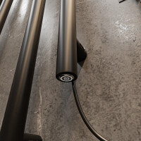 Elektrischer Design-Handtuchheizkörper Büroklammer 38x170 cm Weiß oder Schwarz steckerfertig