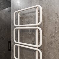 LOOP Design-Handtuchheizkörper 60x160 cm Weiß Schwarz Türkis Zentralheizung oder elektrisch