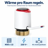 Thermostatventil Axialform 1/2 Zoll mit Voreinstellung M30 x 1,5
