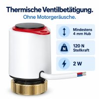Thermostatventil Axialform 1/2 Zoll mit Voreinstellung M30 x 1,5