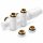 Hahnblock Dual Multiblock 50 mm mit Thermostatkopf Weiß