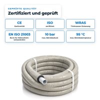 ROTHLER Mehrschichtverbundrohr 16x2 isoliert 6 mm – Aluverbundrohr PEX-AL-PEX als Heizungsrohr, 50 m Rolle